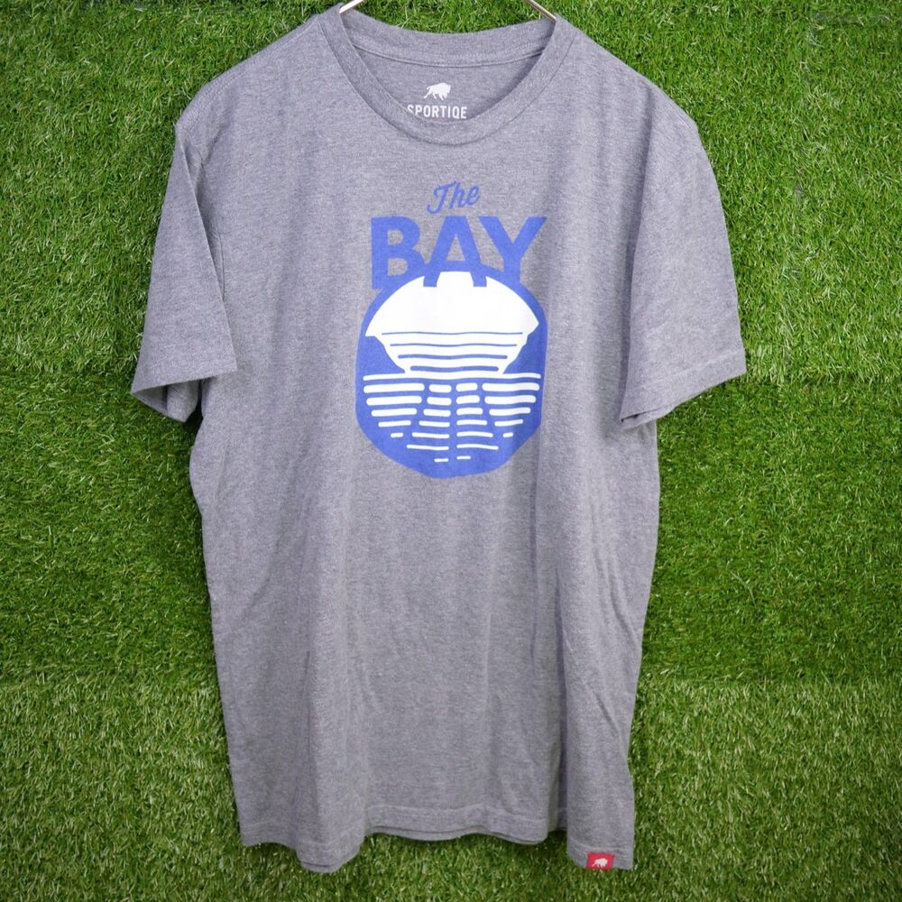 Sportiqe Grey Heather T-shirt - Golden State Warriors "The Bay"- Men's Size XL
